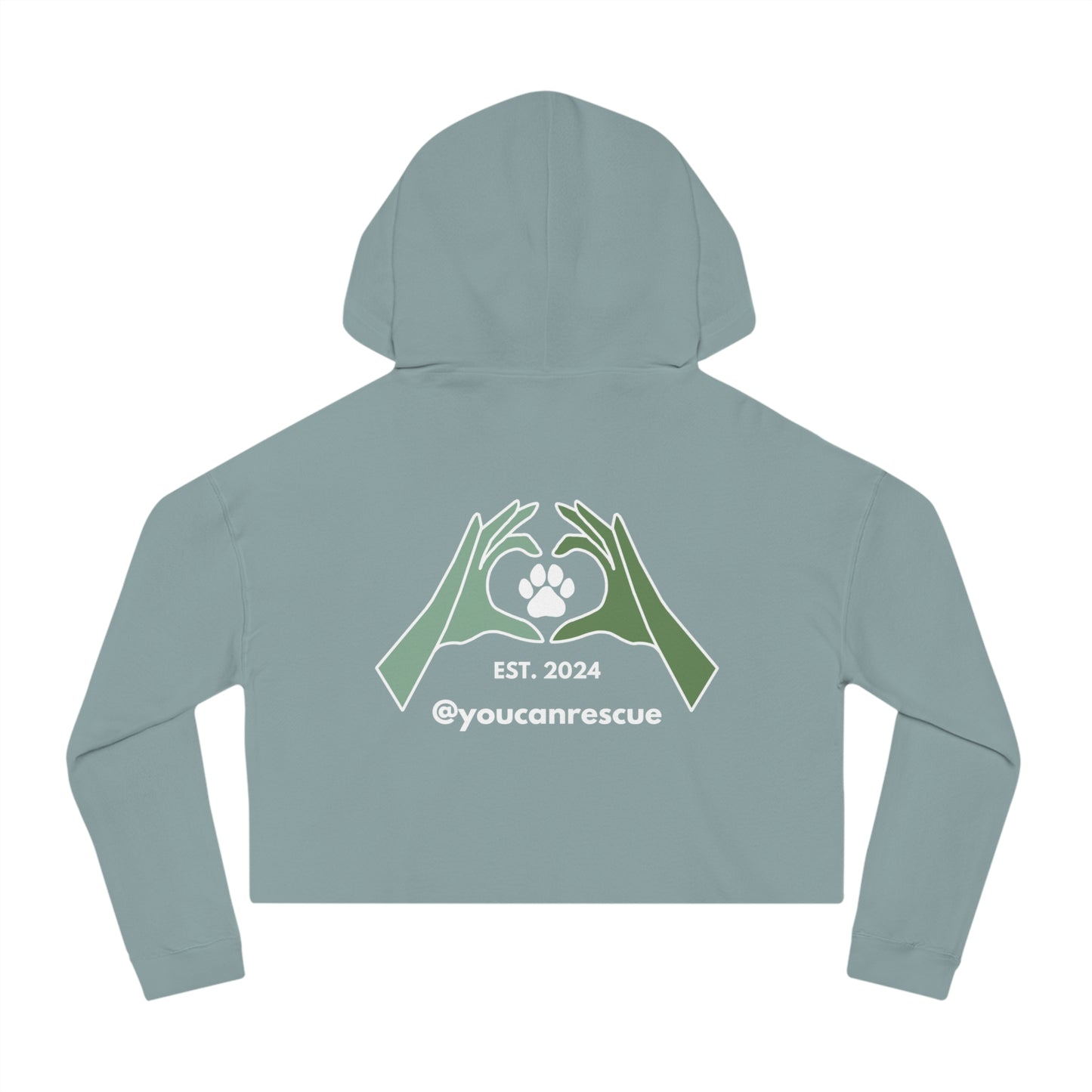 YCR Signature Merch | Cropped Hoodie | White Logo