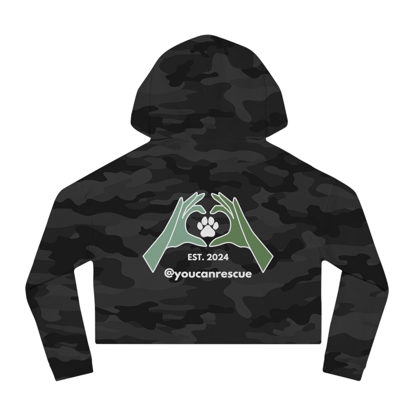 YCR Signature Merch | Cropped Hoodie | White Logo