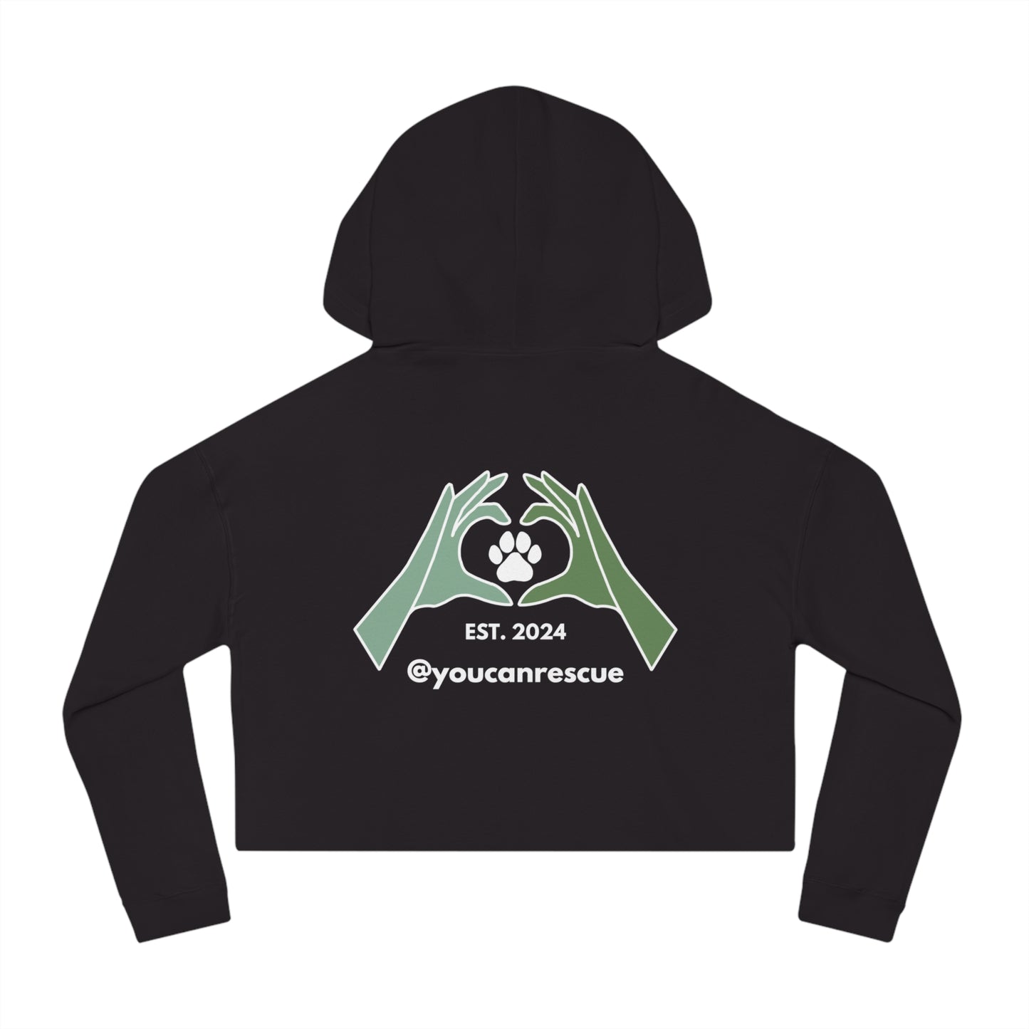 YCR Signature Merch | Cropped Hoodie | White Logo